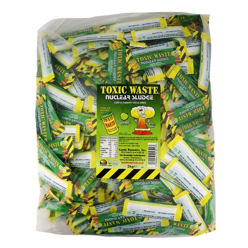 Toxic Waste Nuclear Sludge Sour Apple Mini Chew Bars 3kg