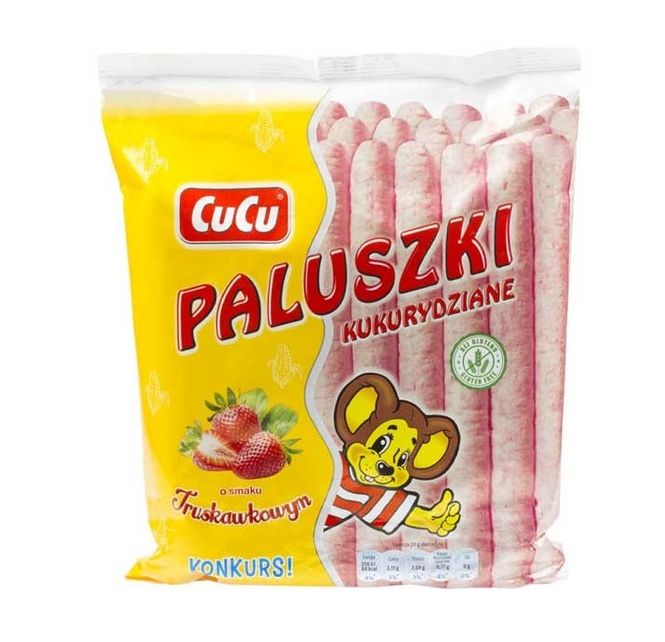Hovedbilde CuCu Paluszki Corn Sticks Strawberry 80g
