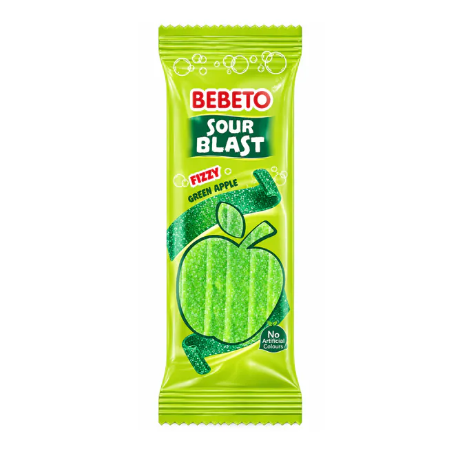 Hovedbilde Bebeto Sour Blast Apple 180g