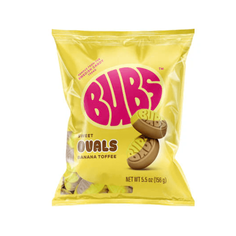 Bubs Banana/Toffee Ovals 90g