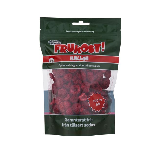Hovedbilde Frukost Hallon (Bringebær) Frysetørket 50g