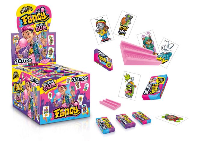 Hovedbilde Fancy Bubbly Gum + Tattoo 5g