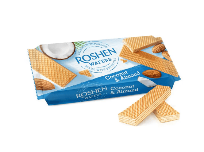 Hovedbilde Roshen Wafers Coconut & Almond 216g