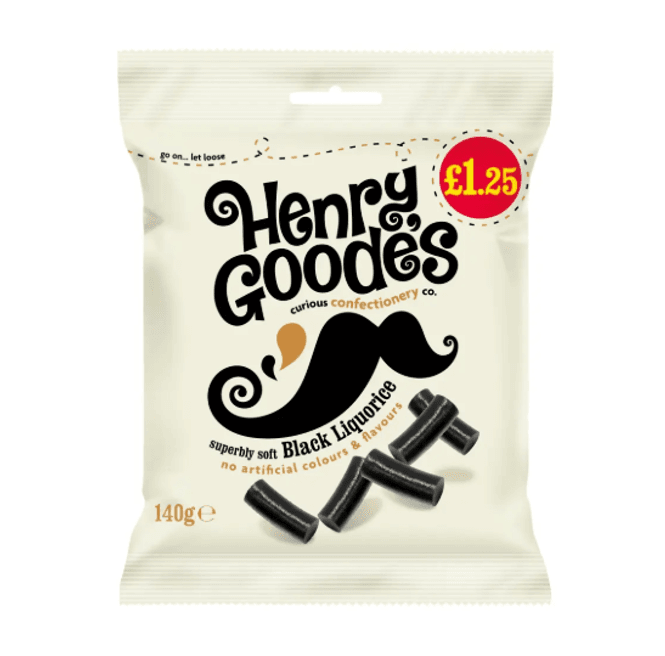 Hovedbilde Henry Goode's Superbly Soft Black Liquorice 140g