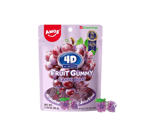 Amos 4D Fruit Gummy Grape Burst 65g