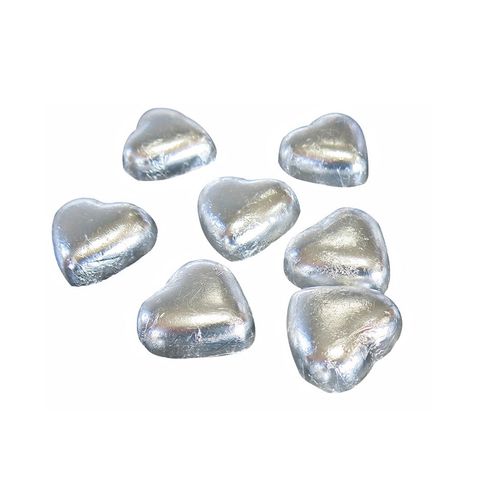 Milk Chocolate Silver Hearts 1kg
